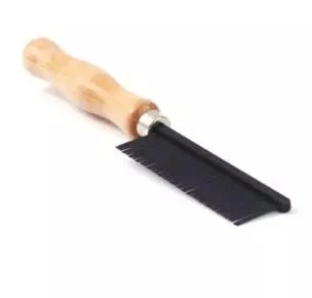 Kam fijn houten handvat antistatisch